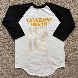 Vintage 80’s Tangerine Dream Band Tour Tee Raglan T-Shirt White Size Large